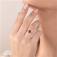 Ring Mirco Visconti Woman in White Gold Rubino II24/10R - II24/10R